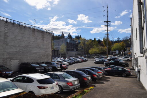 70-space parking lot